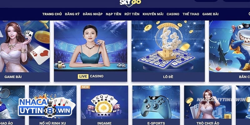 Kho game hấp dẫn đa dạng thể loại tại Sky88