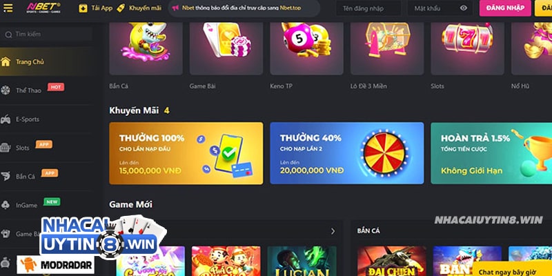 Kho game giải trí đa dạng tại Nbet